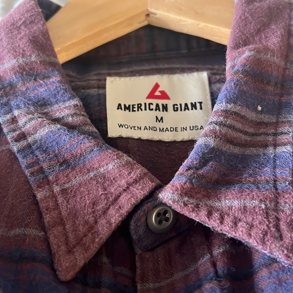 American Giant Redwood flannel. 100% cotton. Medium. American made - Picture 4 of 4